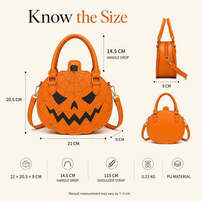 🔥Last Day 49% OFF - 🎃 Halloween Pumpkin Handbag with Adjustable Shoulder Strap(✨Same as in the video)