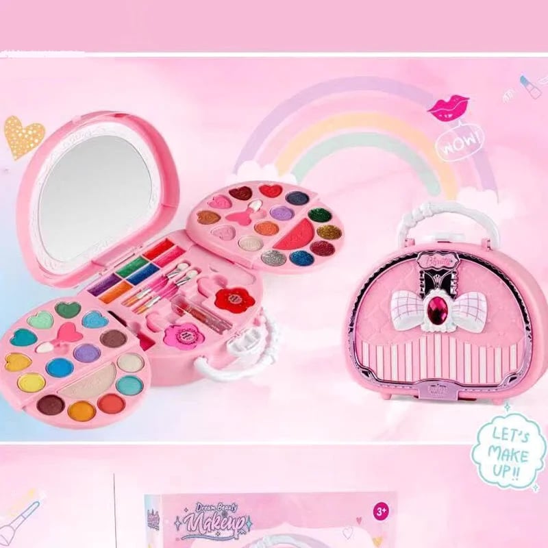 ⭐ 2026 Sale — Over 26,000 Sold!💖 Kids Washable Makeup Toy Set with Portable Pink Handbag 👛
