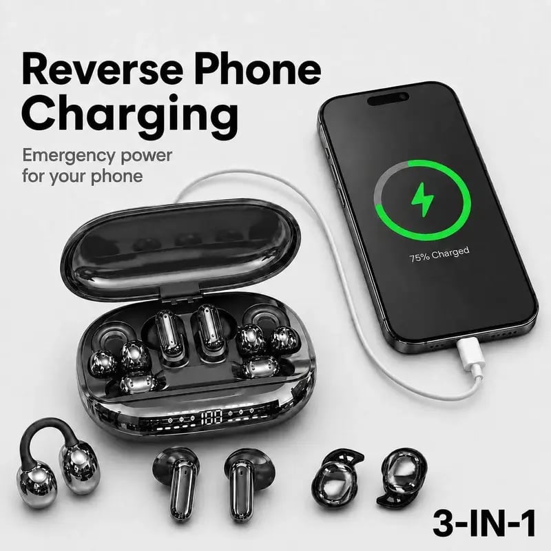 ⚡Limited Time Offer: Save 40% OFF🔥3-in-1 Ultra-Versatile Wireless Earbuds with Power Bank Case