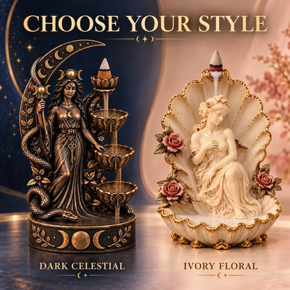 ✨ Enchanted Goddess Backflow Incense Burner – Mystical Home Decor