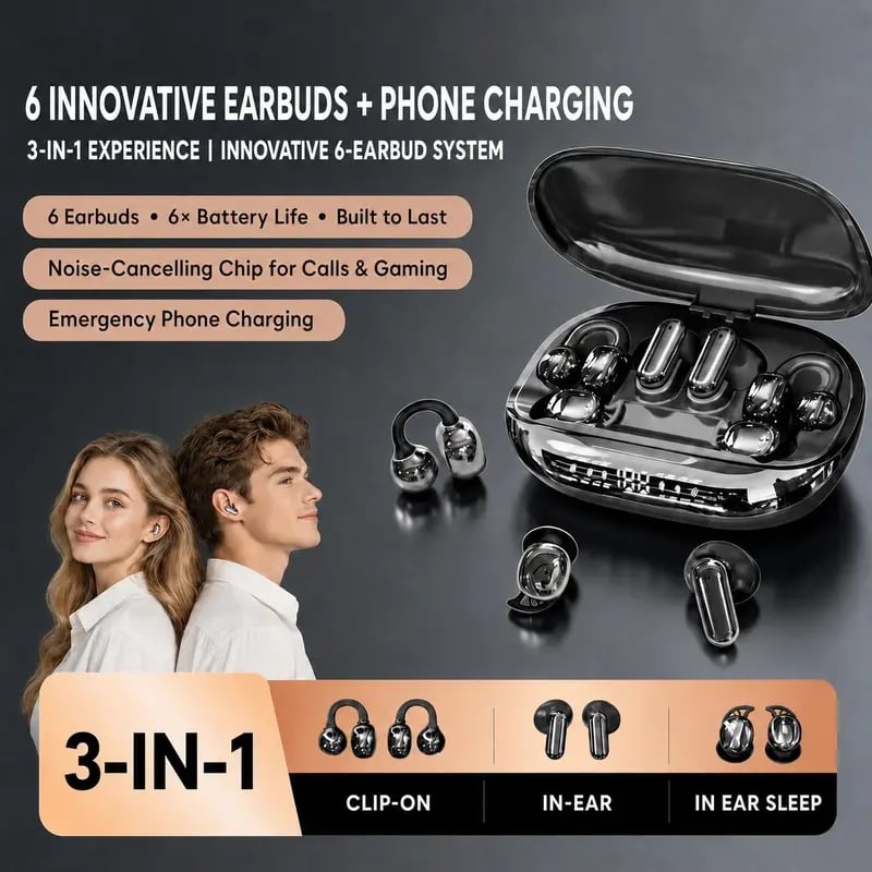⚡Limited Time Offer: Save 40% OFF🔥3-in-1 Ultra-Versatile Wireless Earbuds with Power Bank Case
