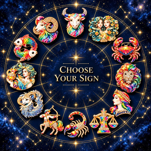 Luxury Zodiac Enamel Brooch – Turn a Simple Blazer into a Statement ✨
