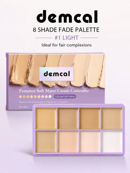 💄 Beauty Must-Have ✨ 8-Color Cream Concealer Palette for Full Coverage, Color Correction & Contouring