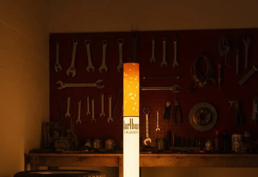 🔥 HOT SALE 🔥🚬 Cigarette Tube Shaped Style Floor Lamp | Retro Industrial Novelty Ambient Light