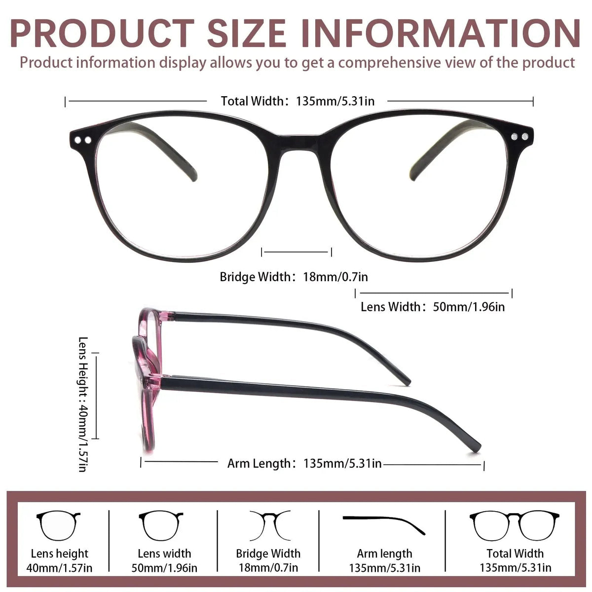progressive multifocal glasses frame color options