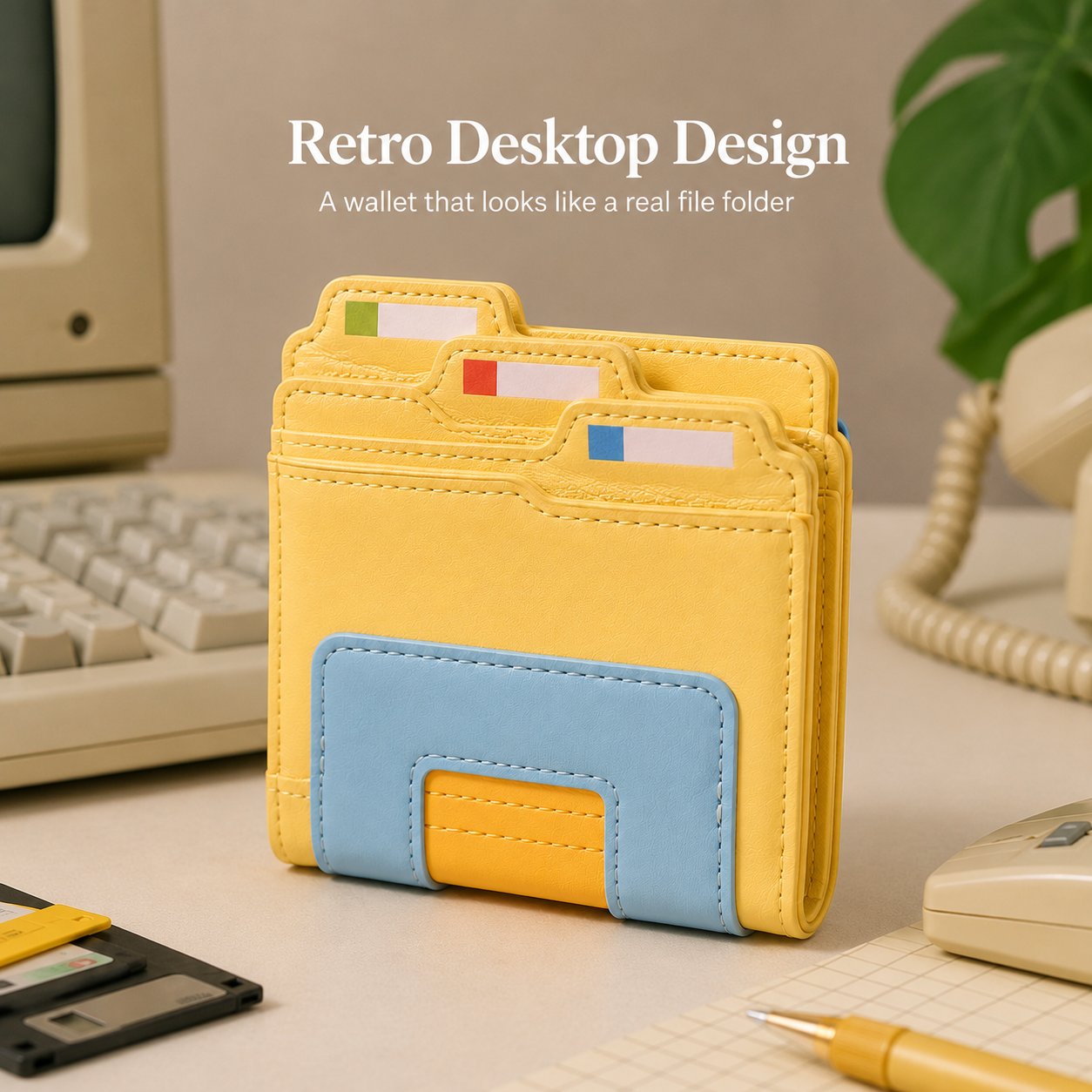 💾 Retro Folder Wallet | Slim, Lightweight & Easy-Carry Organizer for Daily Essentials