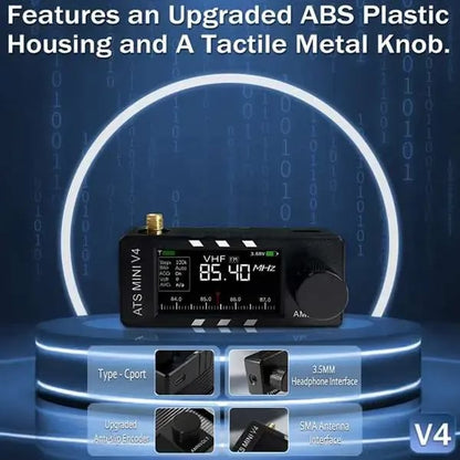 🔥Last Day 49% OFF📻Upgraded ATS Mini V4 Si4732 All Band DSP Radio Receiver