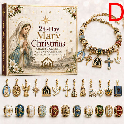 24-Day Christian Christmas Charm Bracelet Advent Calendar
