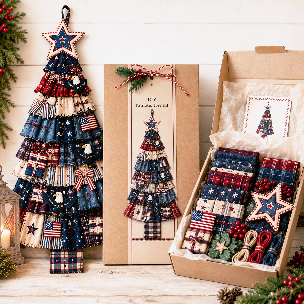 ⏳ Last Day 49% OFF – 🎄Beginner-Friendly DIY Oversized Patchwork Christmas Tree Door Hanging Kit | Complete Kit with All Tools & Step-by-Step Guide Included 💕