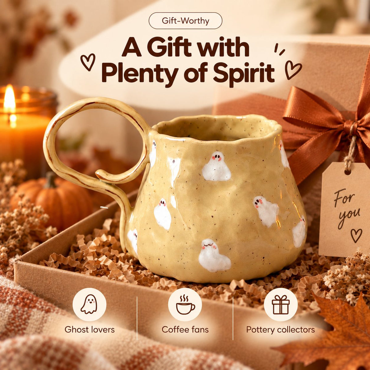 👻 Cozy Spirits Handmade Ceramic Mug