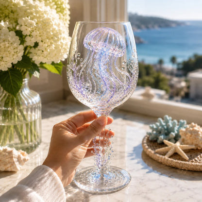 ⏳ Last Day 49% OFF – 🌊 3D Ocean Treasure Sculpted Glass Collection | Premium Clear Stemware with Raised Marine Figures, Wave Details & Light-Catching Underwater Accents ✨