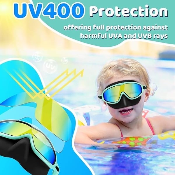 🏊‍♀️ Buy 1 Get 1 Free🏊‍♀️-HD children's large frame waterproof and anti-fog swimming goggles🏊‍♀️