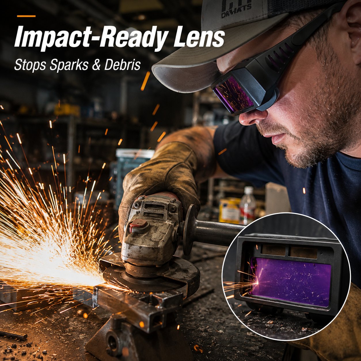⚡Multi-Purpose Auto Darkening Welding Helmet with 10PCS Protective Lens Covers