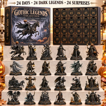 🔥🎁🖤 Gothic Legends Advent Calendar 2026 — 24 Days, 24 Dark Legends, 24 Unique Collectible Sculptures