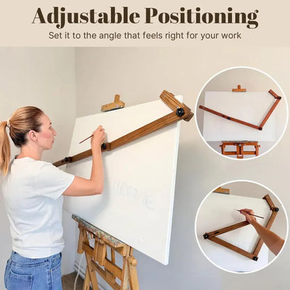 ⏳ Last Day 49% OFF – 🎨 Adjustable Artist Hand Rest | Wooden Painting Support Tool with Rotating Arms & Locking Knobs for Steadier Detail Work and Smudge-Free Canvas Painting 🖌️