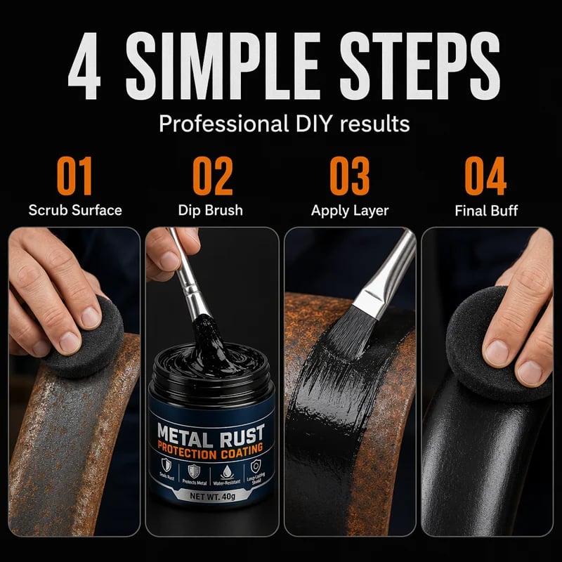 Metal Rust Protection Black Repair Paste