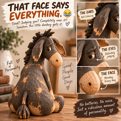 A Little Stubborn, A Lot of Personality — Rustic Donkey Figurine