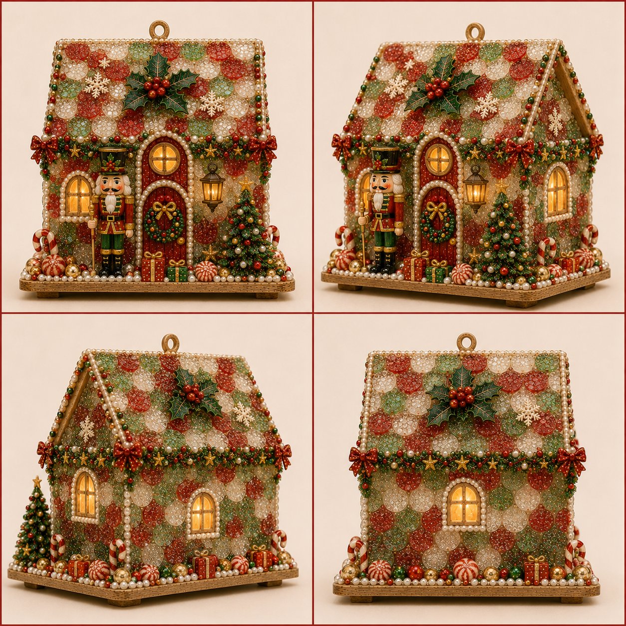 ⏳ Last Day 49% OFF – 🏡 Beginner-Friendly DIY Glowing Coastal Glass-Style Christmas Cottage Kit Collection | Complete Kit with Sea Glass-Style Pieces, Pearl Beads & Step-by-Step Guide Included 💕