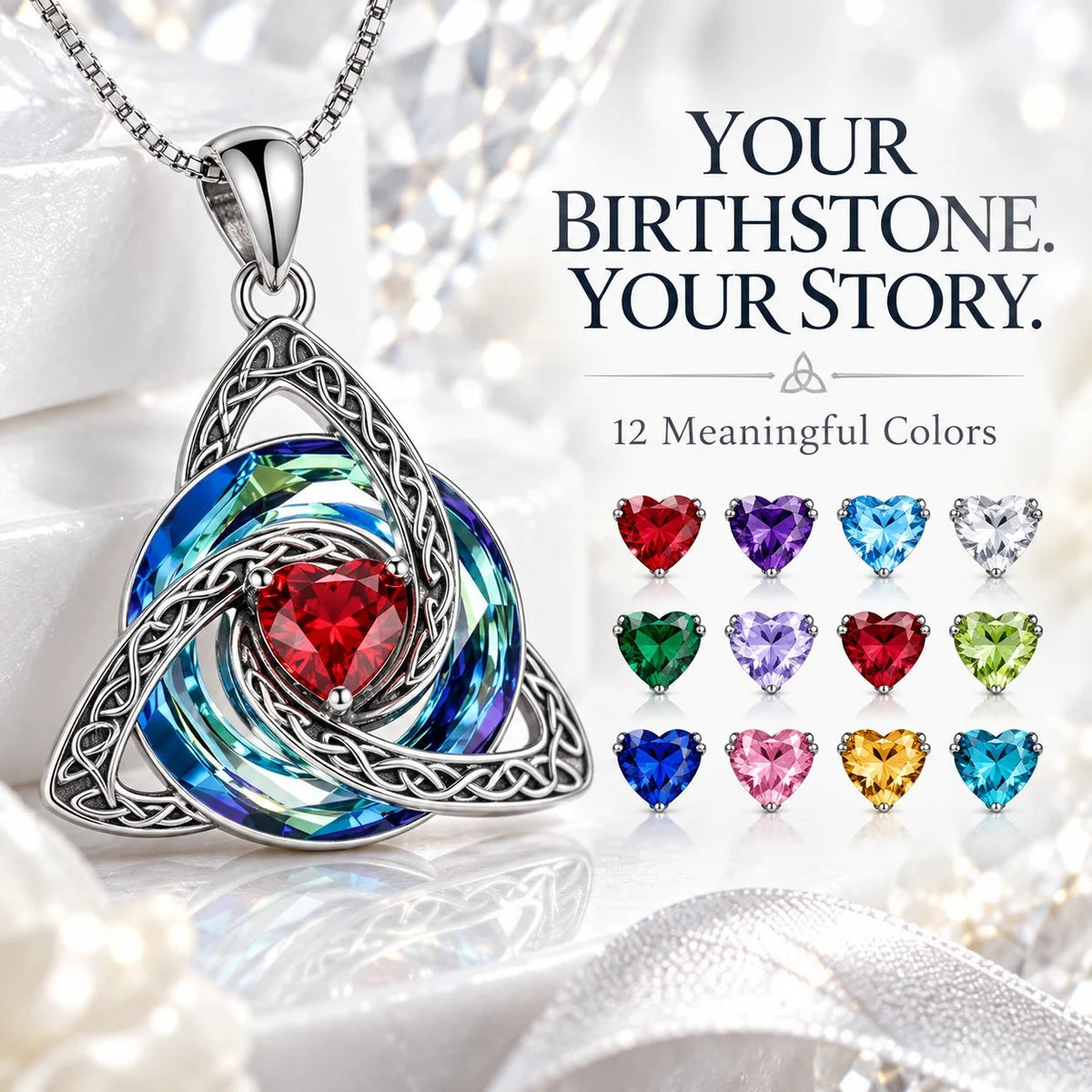 🔥Last Day Only＄9.99🛡️Celtic Birthstone Shield: Wear Your Protection & Story ✨