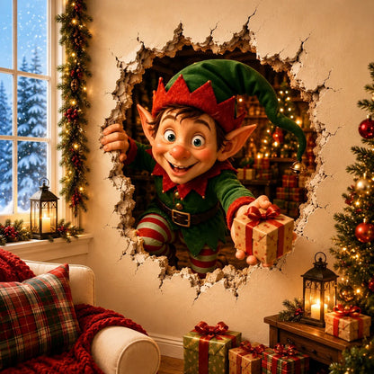 🎉 50% OFF | 🎅 Christmas Break-Through Wall Decal – 8 Designs
