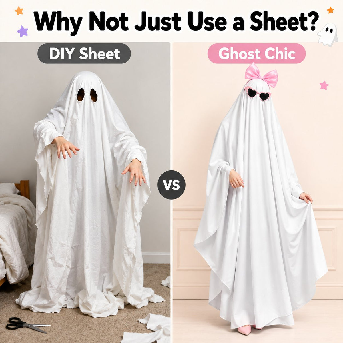 👻 The Viral Sheet Ghost Costume Set: Zero Effort, Maximum Spooky Vibe. ✨
