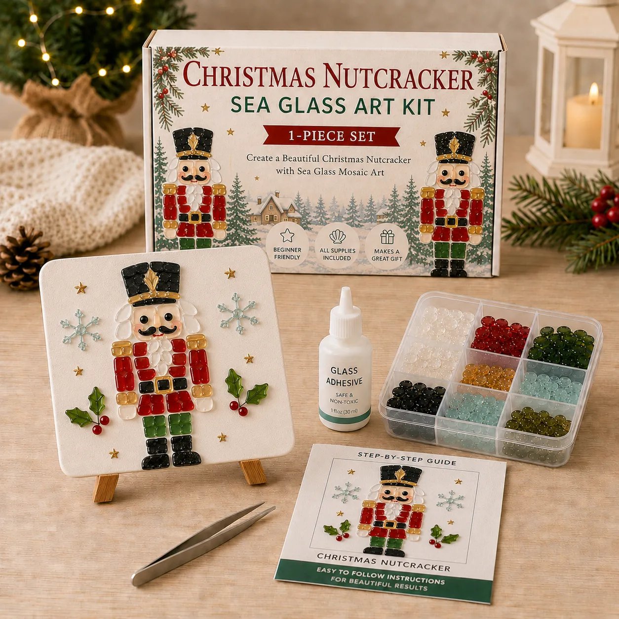 🎅🔥Christmas Pre-sale 49% OFF - 🎄 Create your own magical christmas sea glass art 🦌✨