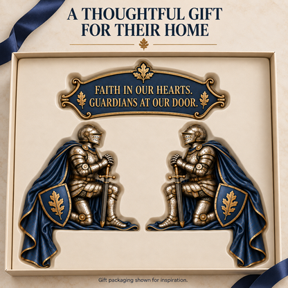 'Guardians at Our Door' – Epic Medieval Knight Door Frame Decor Set 🛡️🏰