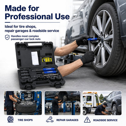Locking Wheel Nut Removal Kit - Lug Driller🔧🚗