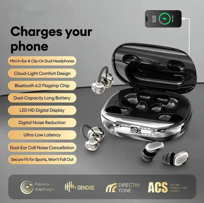 ⚡Limited Time Offer: Save 40% OFF🔥3-in-1 Ultra-Versatile Wireless Earbuds with Power Bank Case