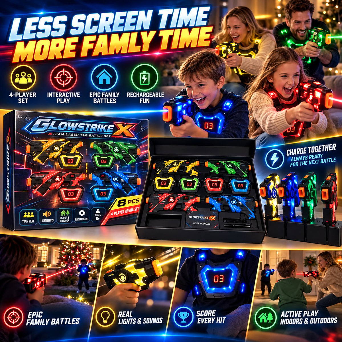 X Laser Tag Battle Set 🔫✨