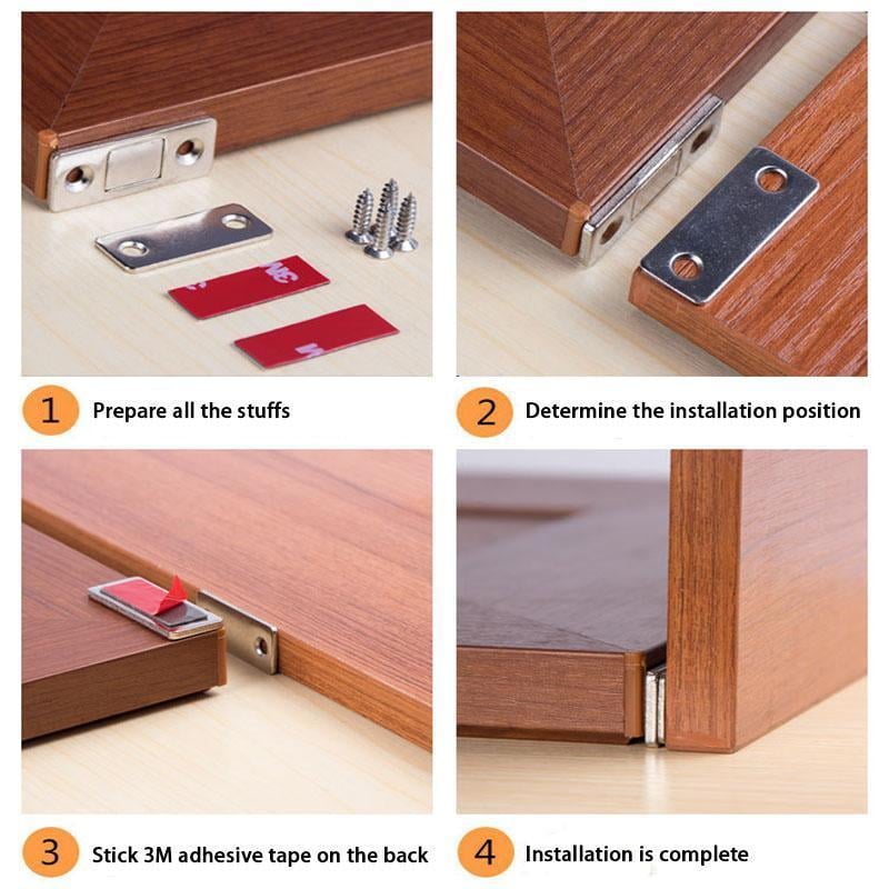 Magnetic Door Closer Without Perforations