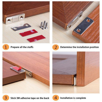 Magnetic Door Closer Without Perforations