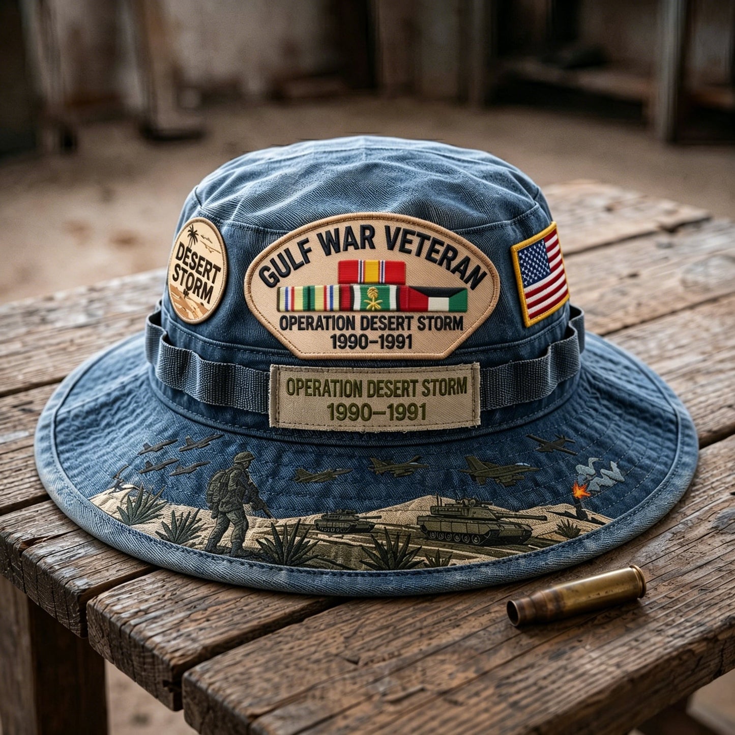 🇺🇸 Last Day Promo: 69% OFF 🎖️ - Gulf War Veteran Desert Storm Tribute Boonie Hat