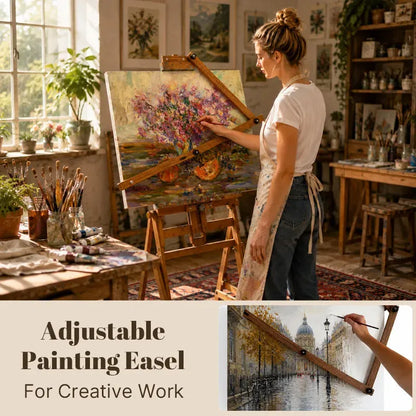 ⏳ Last Day 49% OFF – 🎨 Adjustable Artist Hand Rest | Wooden Painting Support Tool with Rotating Arms & Locking Knobs for Steadier Detail Work and Smudge-Free Canvas Painting 🖌️