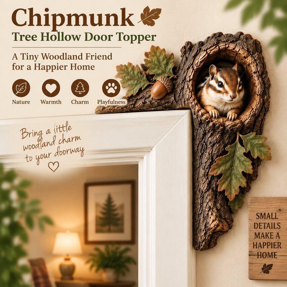 Chipmunk Tree Hollow Door Topper