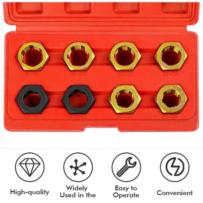 🔧 8Pcs Thread Repair Kit – Helicoil Restoring Tool Set for M5-M12 Stripped Threads, Automotive Screw Repair with HSS Drill Bits & Insert Tools 🚗💪