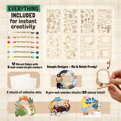 🎨Wood Painting Art Craft Kit - ✨Complete Handcraft Set with Crafting Tools(📦Buy 2 Free Shipping)