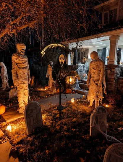 💀 Ghostface Grim Reaper Solar Garden Lantern