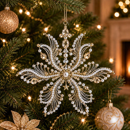 Beaded Snowflake Ornament DIY Kit