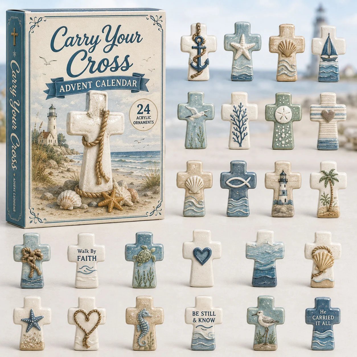 Faith Crosses Advent Calendar 2026 – 24 Acrylic Charm Surprises