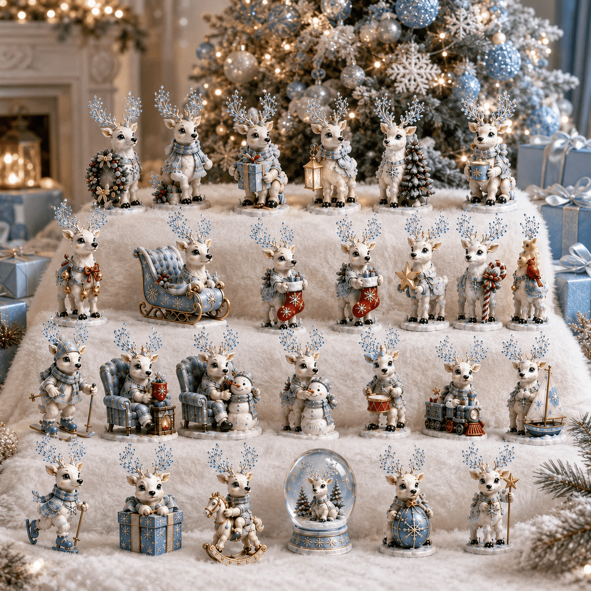 Ice Reindeer Advent Calendar – 24 Hanging Christmas Ornaments