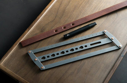 ✨Adjustable Leather Belt Hole Punch | Stainless Steel Ruler Tool for Belts & Straps