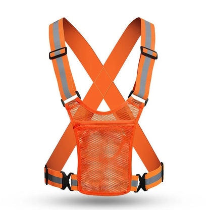 High-Visibility Reflective Vest – Adjustable Running & Work Gear