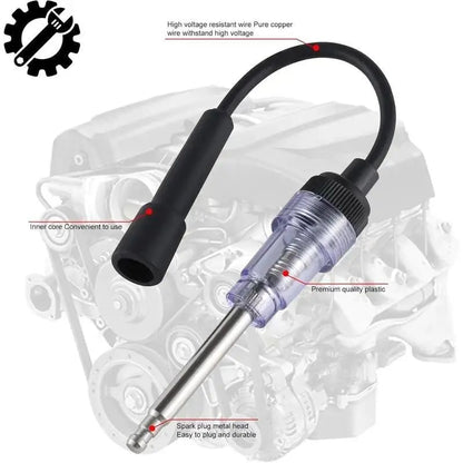 Inline Spark Plug Tester Fast Ignition Check Tool for Cars, Lawn Mowers, Motorcycles & Small Gas Engines