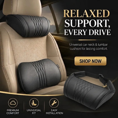 ⭐Premium Car Seat Headrest & Lumbar Support Cushion