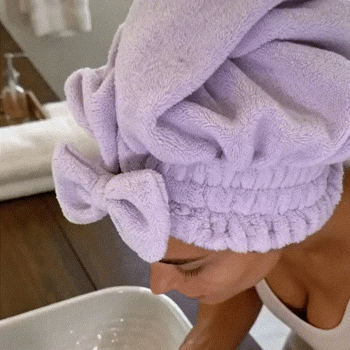 🔥Buy 2 Get 1 Free! Coral Velvet Cute Bow Hair Drying Cap🛁