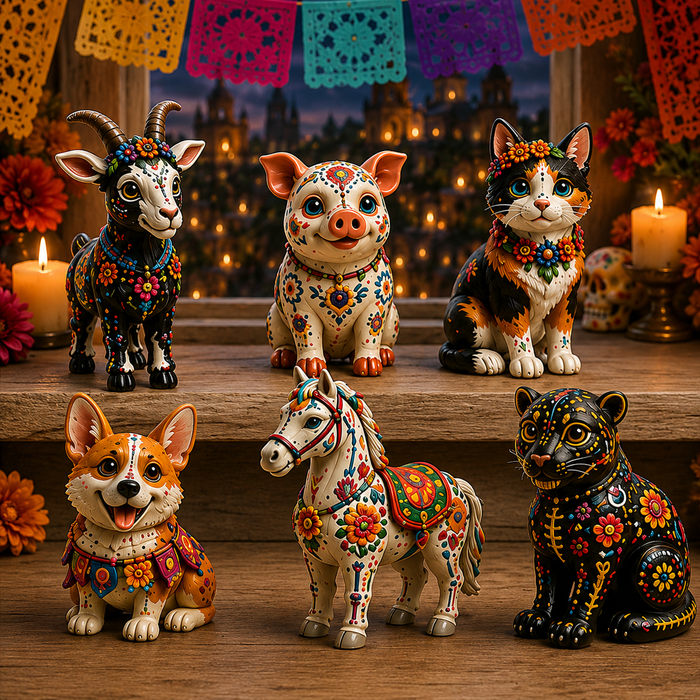 Día de Muertos farm animals