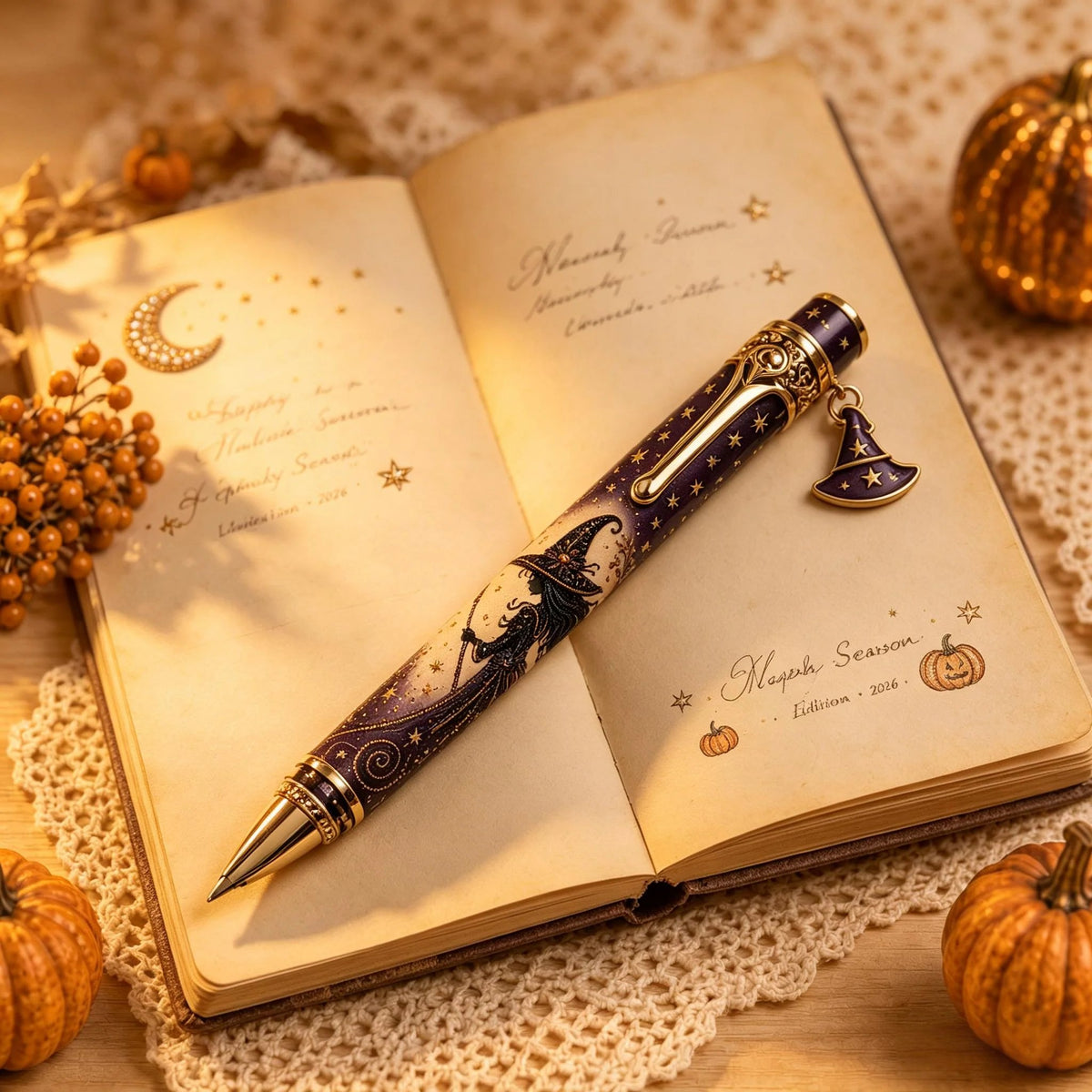 Spooky Halloween pen set detail