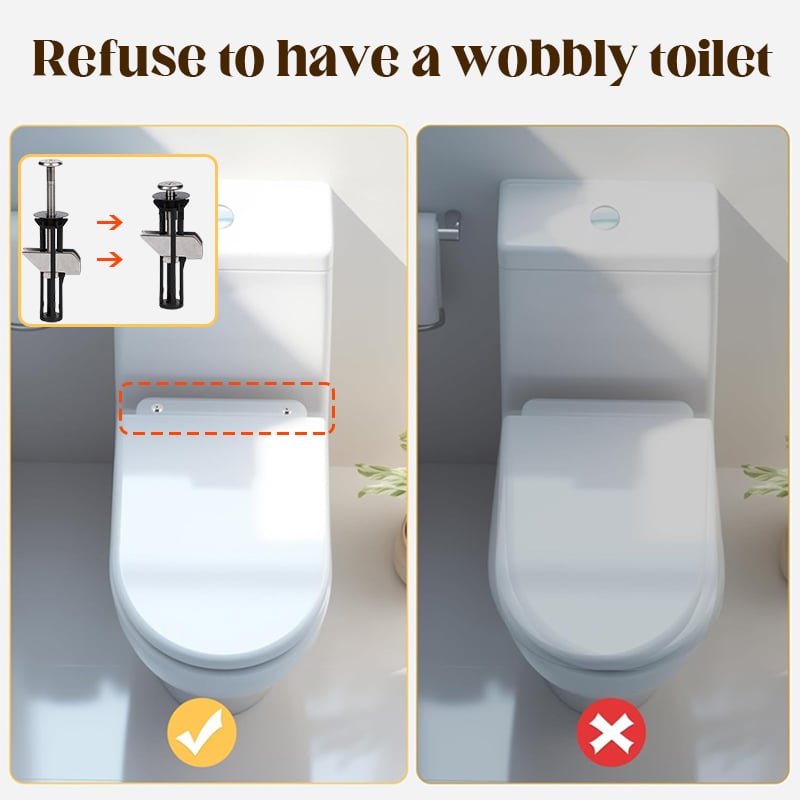 🎉✨ Universal Toilet Seat Bolt Kit - Quick Release & Easy Install