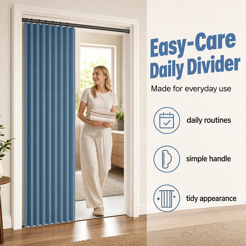 🎉⏰🔥LIMITED TIME 49% OFF! ⭐No-Drill Magnetic Accordion Door Curtain